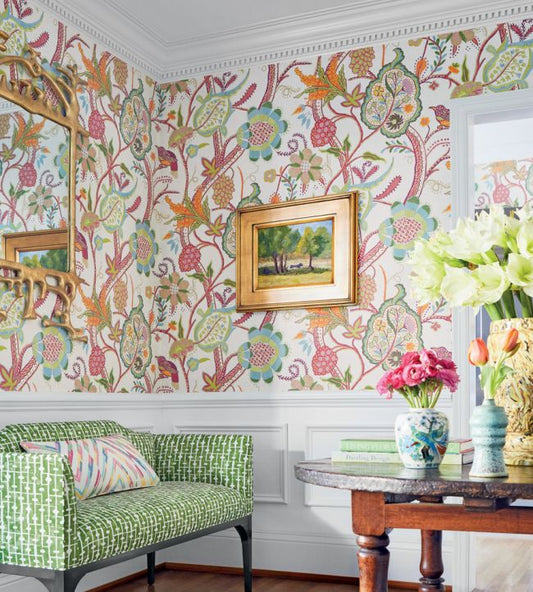 Windsor Wallpaper - Blue & Yellow - Thibaut - T14300 - Premier Wallcovering