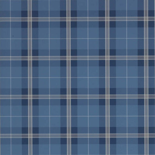 Winslow Plaid Wallpaper - Navy - Thibaut - T1030 - Premier Wallcovering