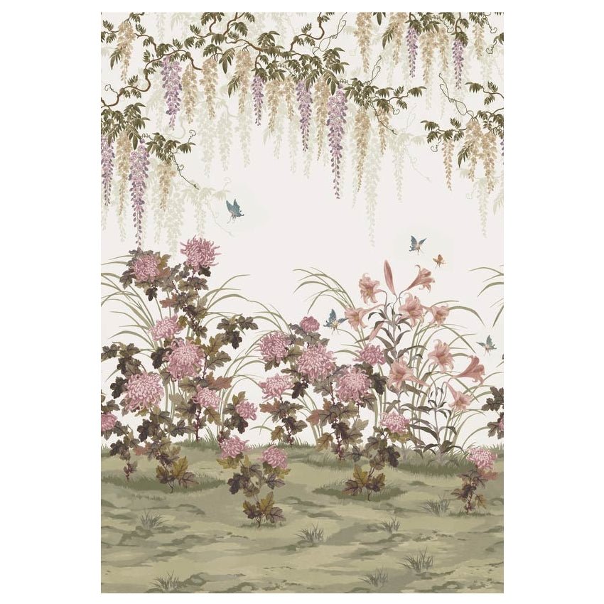Wisteria Bloom Wall Mural - Heather - 1838 wallcoverings - 2513 - 191 - 02 - Premier Wallcovering