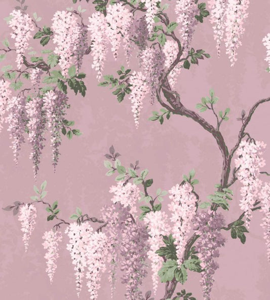 Wisteria Fabric - Deep Lavender - Woodchip & Magnolia - WMF - 1002 - 02VD - Premier Wallcovering