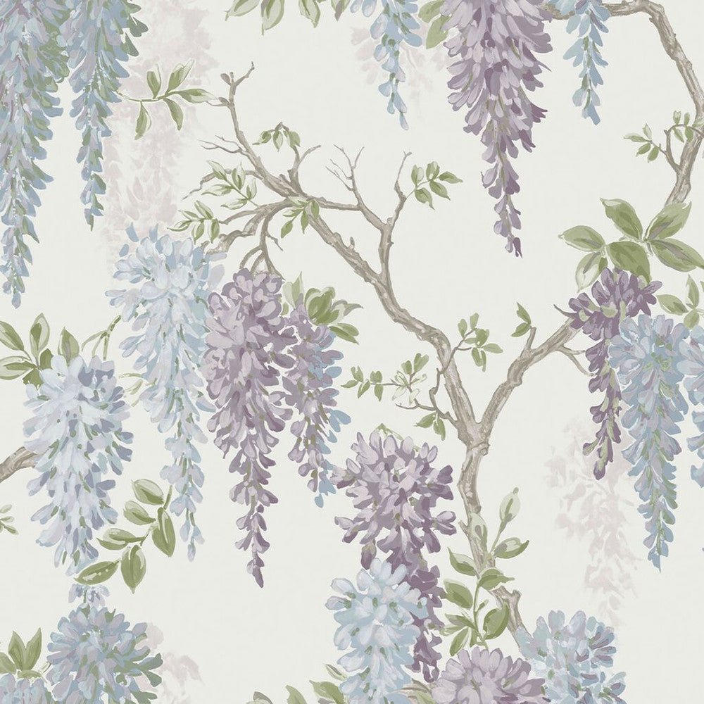 Wisteria Garden Wallpaper - Pale Iris - Laura Ashley - 113356 - Premier Wallcovering
