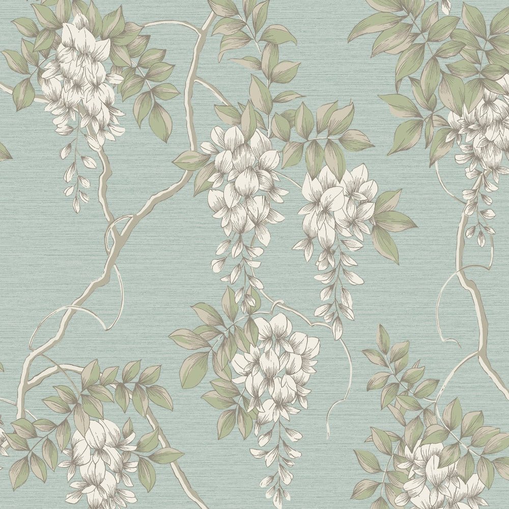 Wisteria Wallpaper - Duck Egg - Superfresco Easy - 120138 - Premier Wallcovering