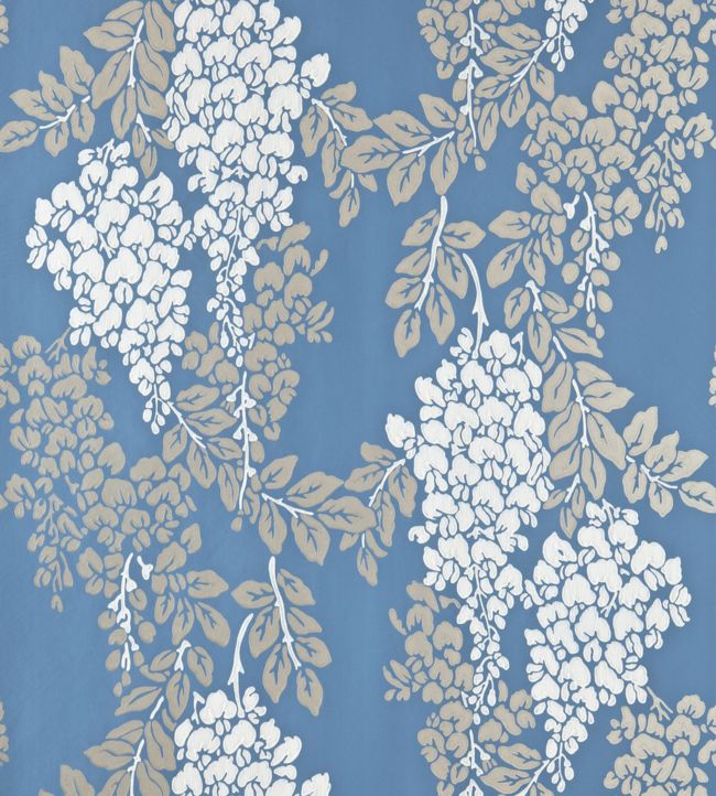 Wisteria Wallpaper - Chinese Blue - 2218 - Farrow & Ball - Premier Wallcovering
