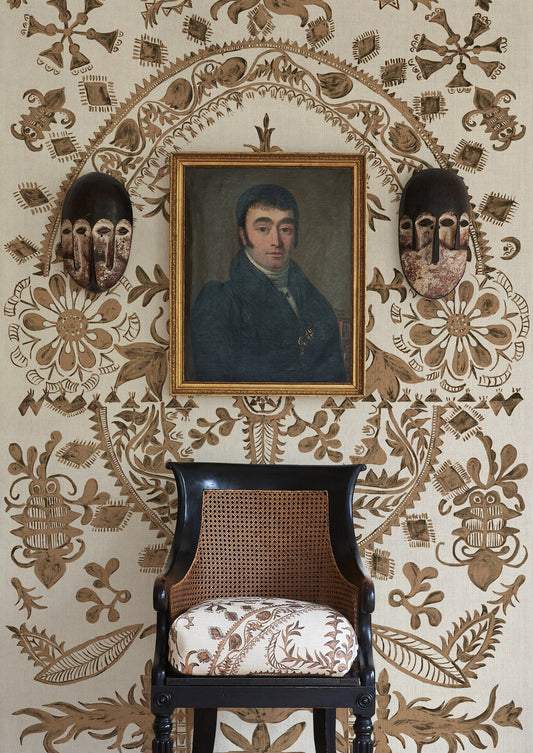 Womad Lg 100 Wallpaper - Henna - Lewis & Wood - Premier Wallcovering