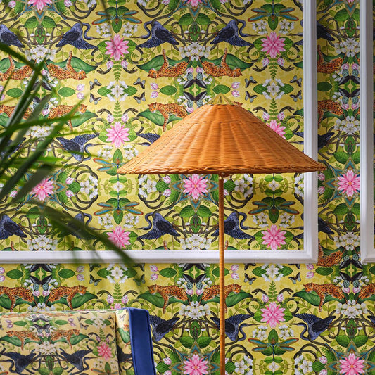 Wonderlust Tea Story Wallpaper - Dove - Clarke & Clarke - W0136/02 - Premier Wallcovering