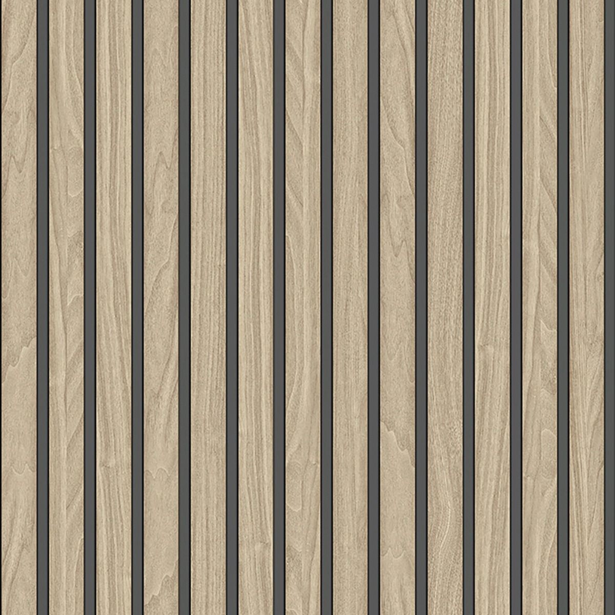 Wood Slat Vinyl Wallpaper - Light Oak - Belgravia - 2921 - Premier Wallcovering