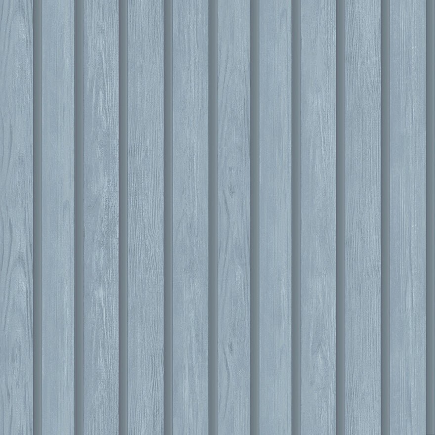 Wood Slat Wallpaper - Blue - Holden Décor - 13302 - Premier Wallcovering