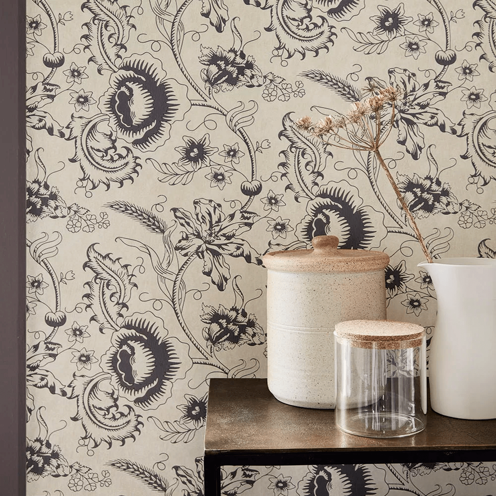 Woodblock Mono Wallpaper - Knightsbridge - Little Greene - 0291WOKNIGH - Premier Wallcovering