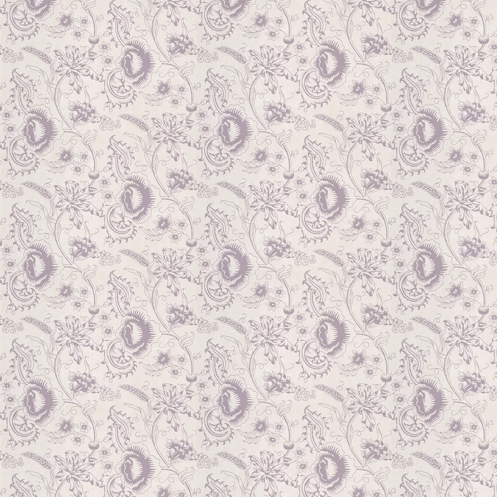 Woodblock Mono Wallpaper - Plum - Little Greene - 0291WOPLUMZ - Premier Wallcovering