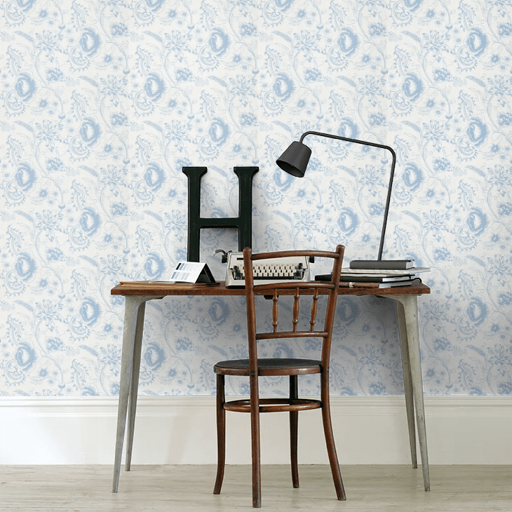 Woodblock Mono Wallpaper - Juniper - Little Greene - 0291WOJUNIP - Premier Wallcovering