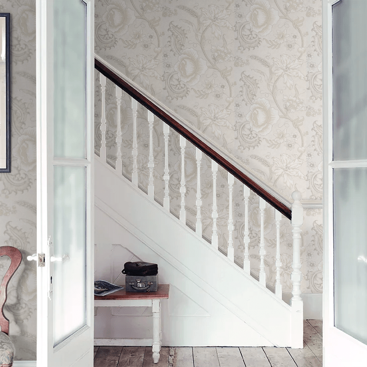 Woodblock Trail Wallpaper - Wash - Little Greene - 0291WOWASHZ - Premier Wallcovering