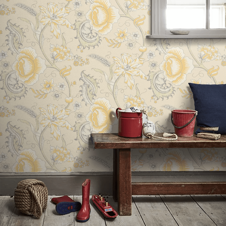 Woodblock Trail Wallpaper - Claude - Little Greene - 0291WOCLAUD - Premier Wallcovering