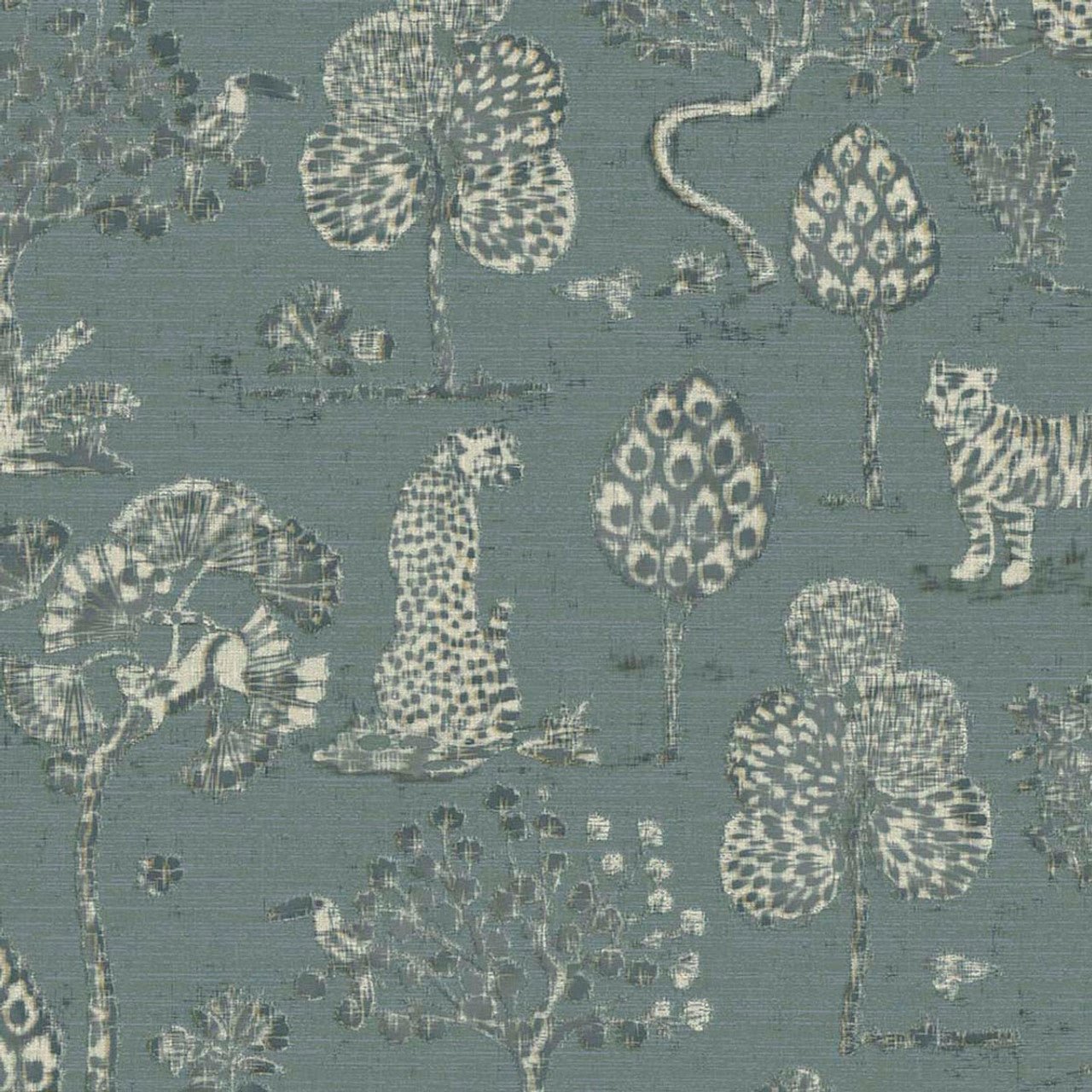 Woodland Safari Wallpaper - Blue - Eijffinger - 317315 - Premier Wallcovering