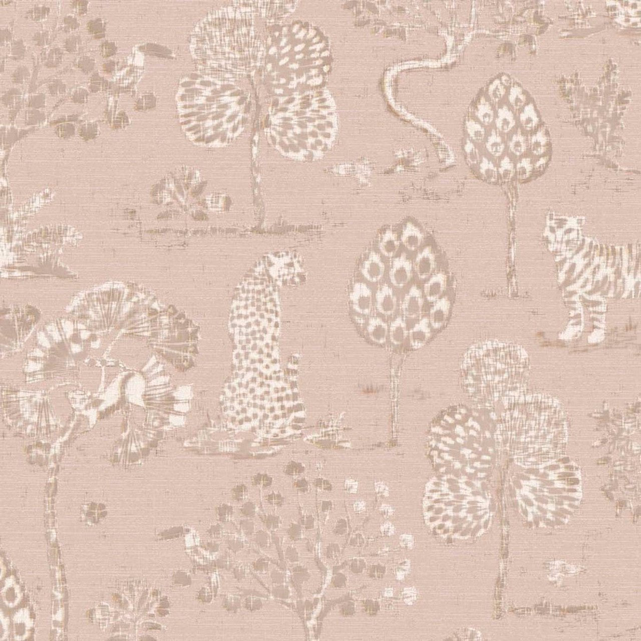 Woodland Safari Wallpaper - Pink - Eijffinger - 317312 - Premier Wallcovering