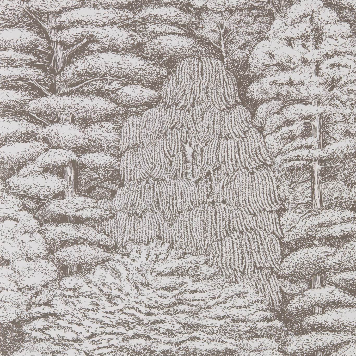 Woodland Toile Wallpaper - Ivory/Charcoal - DWOW215716 - Sanderson - Premier Wallcovering