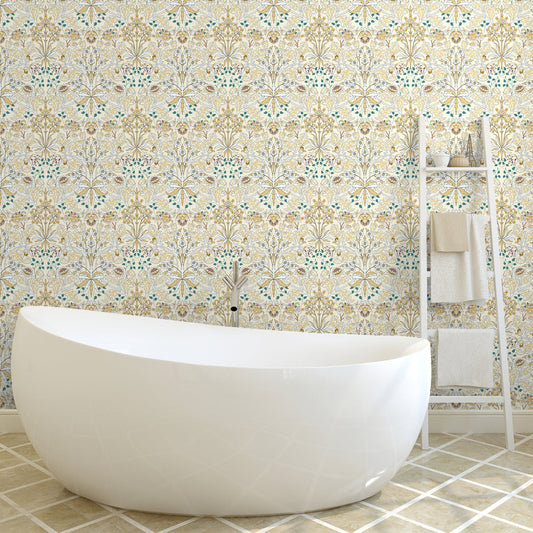 Morris Collections - 1080 - Woodland Wallpaper - Cream - Premier Wallcovering