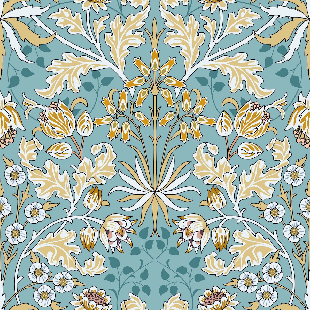 Morris Collections - 1081 - Woodland Wallpaper - Sky - Premier Wallcovering