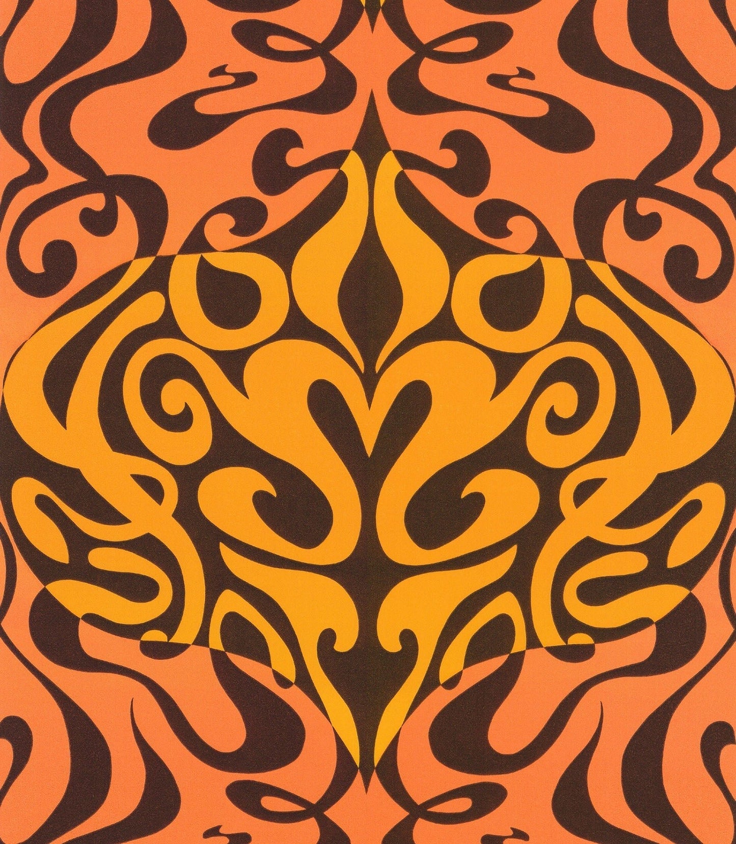 Woodstock Wallpaper - Orange on Soot - 69/7126 - Cole & Son - Premier Wallcovering