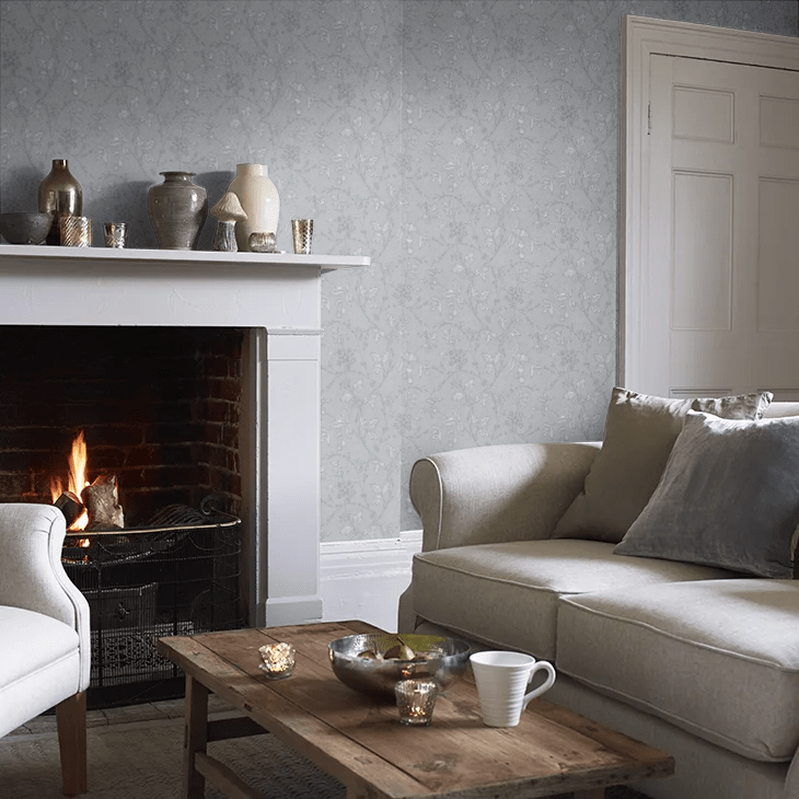 Wrest Trail Wallpaper - Lead - Little Greene - 0291WRLEADZ - Premier Wallcovering