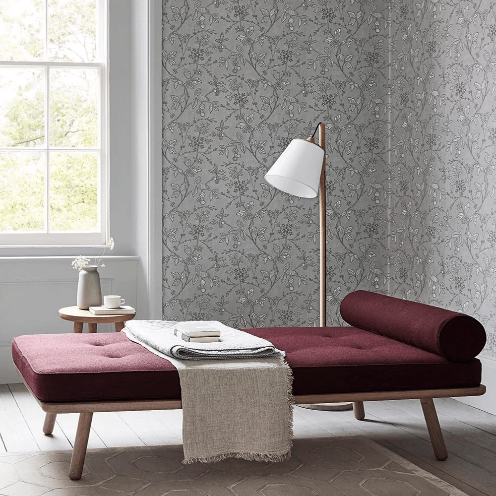 Wrest Trail Wallpaper - Lead - Little Greene - 0291WRLEADZ - Premier Wallcovering