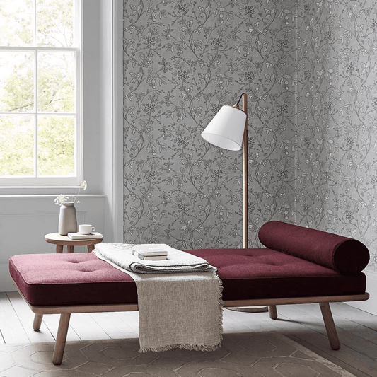 Wrest Trail Wallpaper - Lead - Little Greene - 0291WRLEADZ - Premier Wallcovering