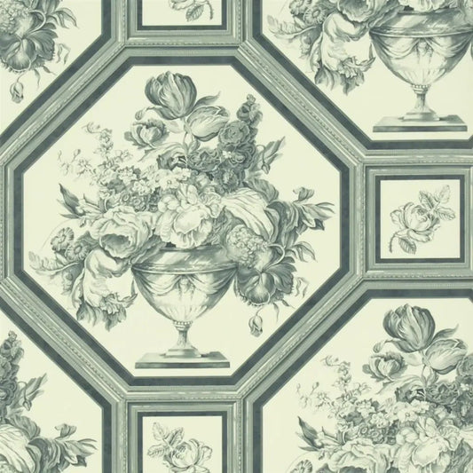 Wyatt Wallpaper - Indigo - Designers Guild - Royal Collection - PQ010/03 - Premier Wallcovering