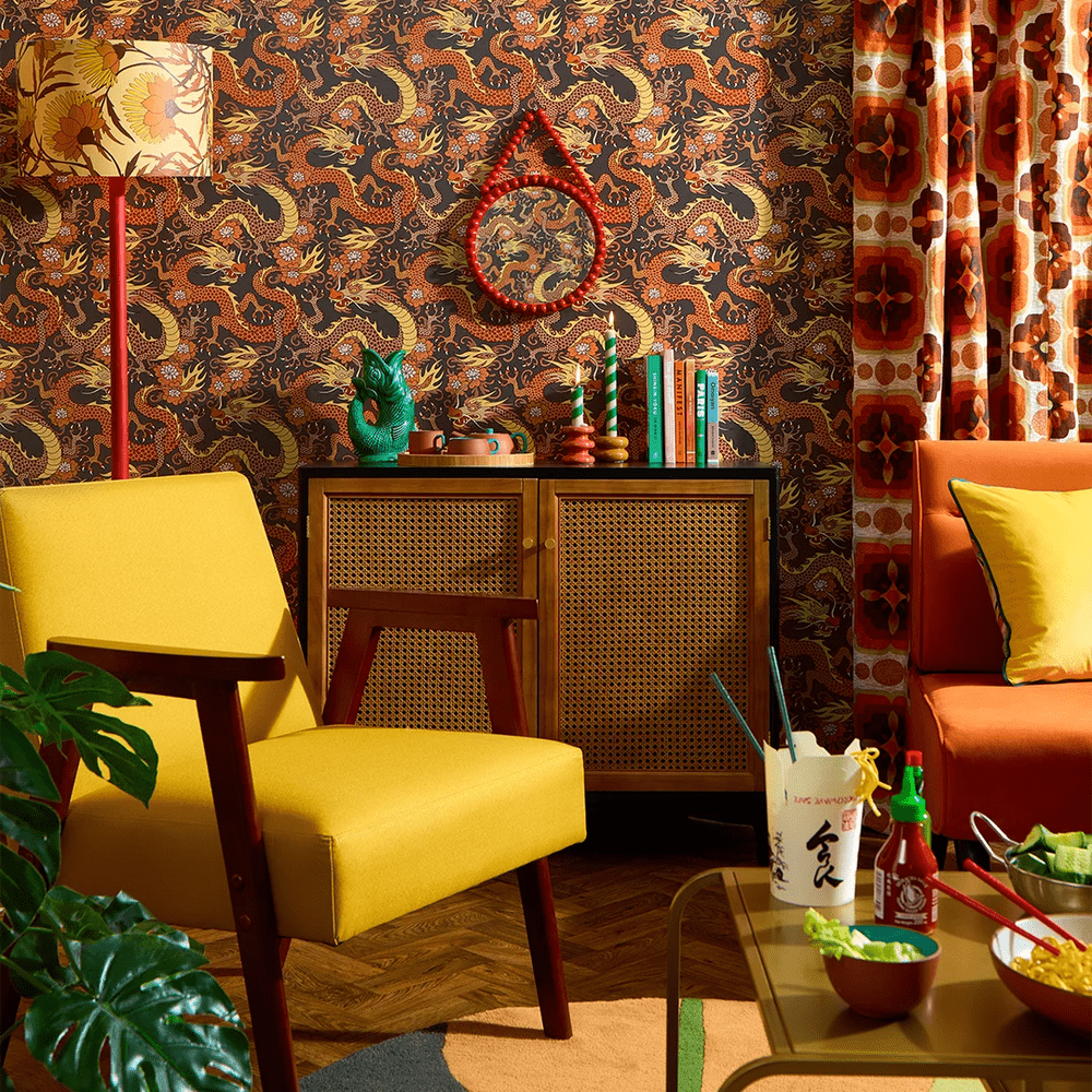 Year of the Dragon - Spicy Oranges - Lust Home - LH900526 - Premier Wallcovering