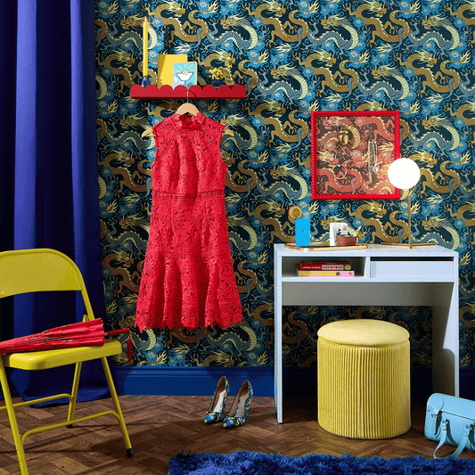 Year of the Dragon - Cool Blues - Lust Home - LH900525 - Premier Wallcovering