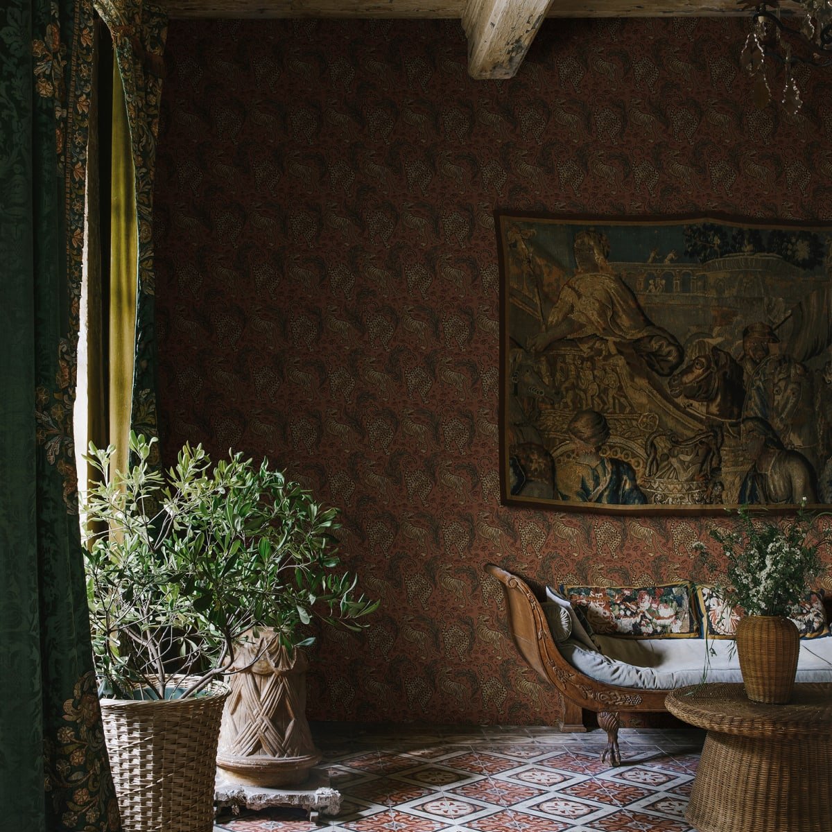 Year Of The Tiger Wallpaper - Velvet - Rebel Walls - R19213 - Premier Wallcovering