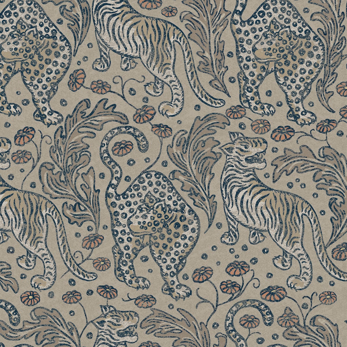 Year Of The Tiger Wallpaper - Sand - Rebel Walls - R19211 - Premier Wallcovering