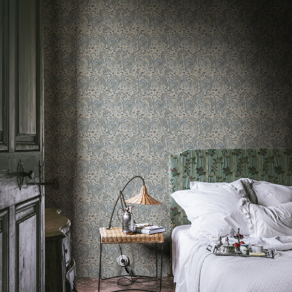 Year Of The Tiger Wallpaper - Sand - Rebel Walls - R19211 - Premier Wallcovering