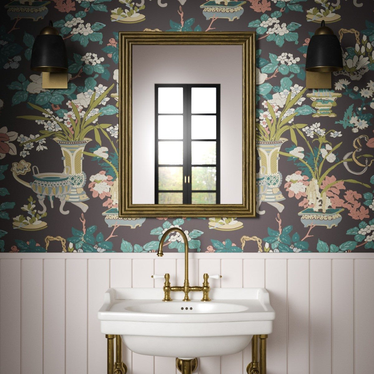 Yentai Wallpaper - Noir - Warner House - Premier Wallcovering