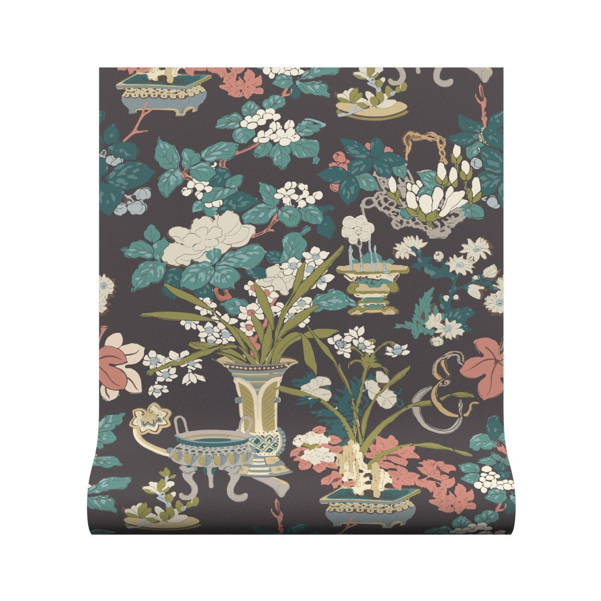 Yentai Wallpaper - Noir - Warner House - Premier Wallcovering
