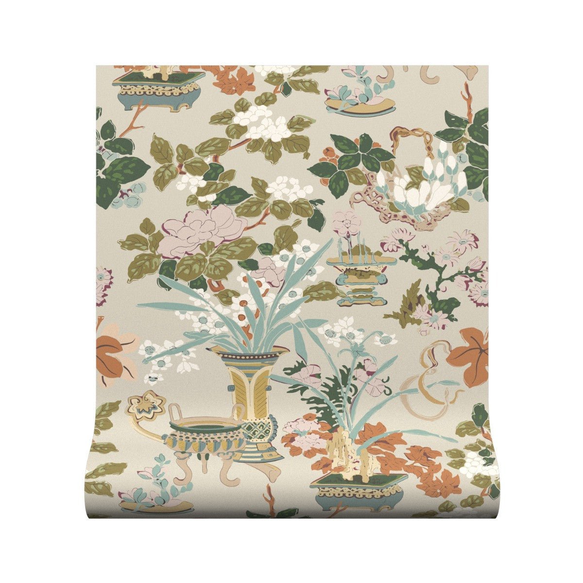 Yentai Wallpaper - Stone - Warner House - Premier Wallcovering