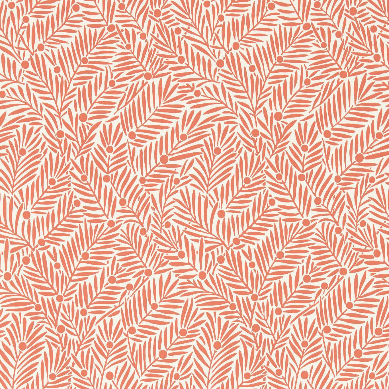 Yew & Aril Wallpaper - Watermelon - 217348 - Morris & Co - Premier Wallcovering