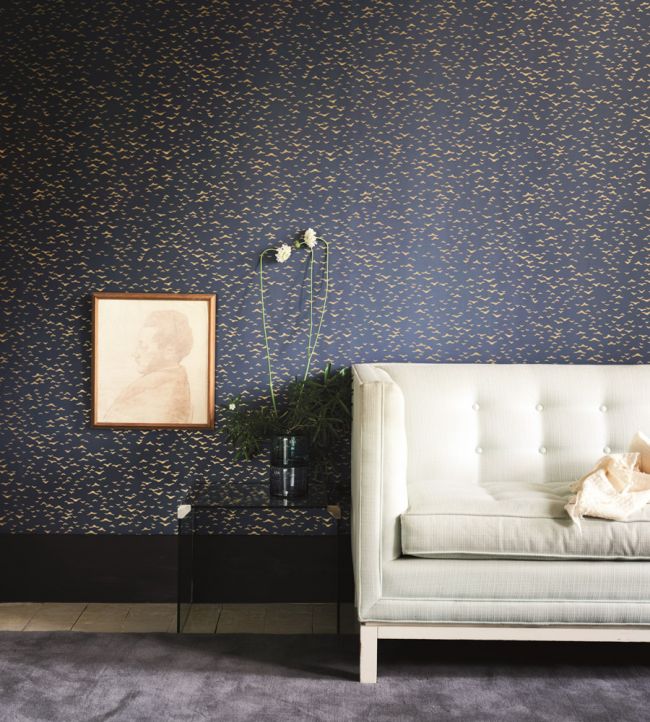 Yukutori Wallpaper - Stiffkey Blue - 4307 - Farrow & Ball - Premier Wallcovering