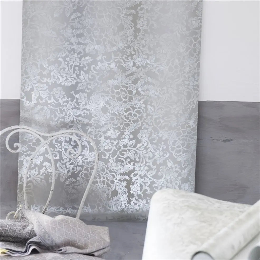 Yuzen Wallpaper - Graphite - P628/04 - Designers Guild - Premier Wallcovering
