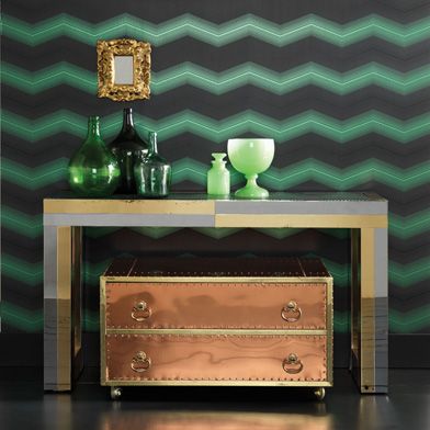 Zanetti Wallpaper - Black - Osborne & Little - W6034-06 - Premier Wallcovering