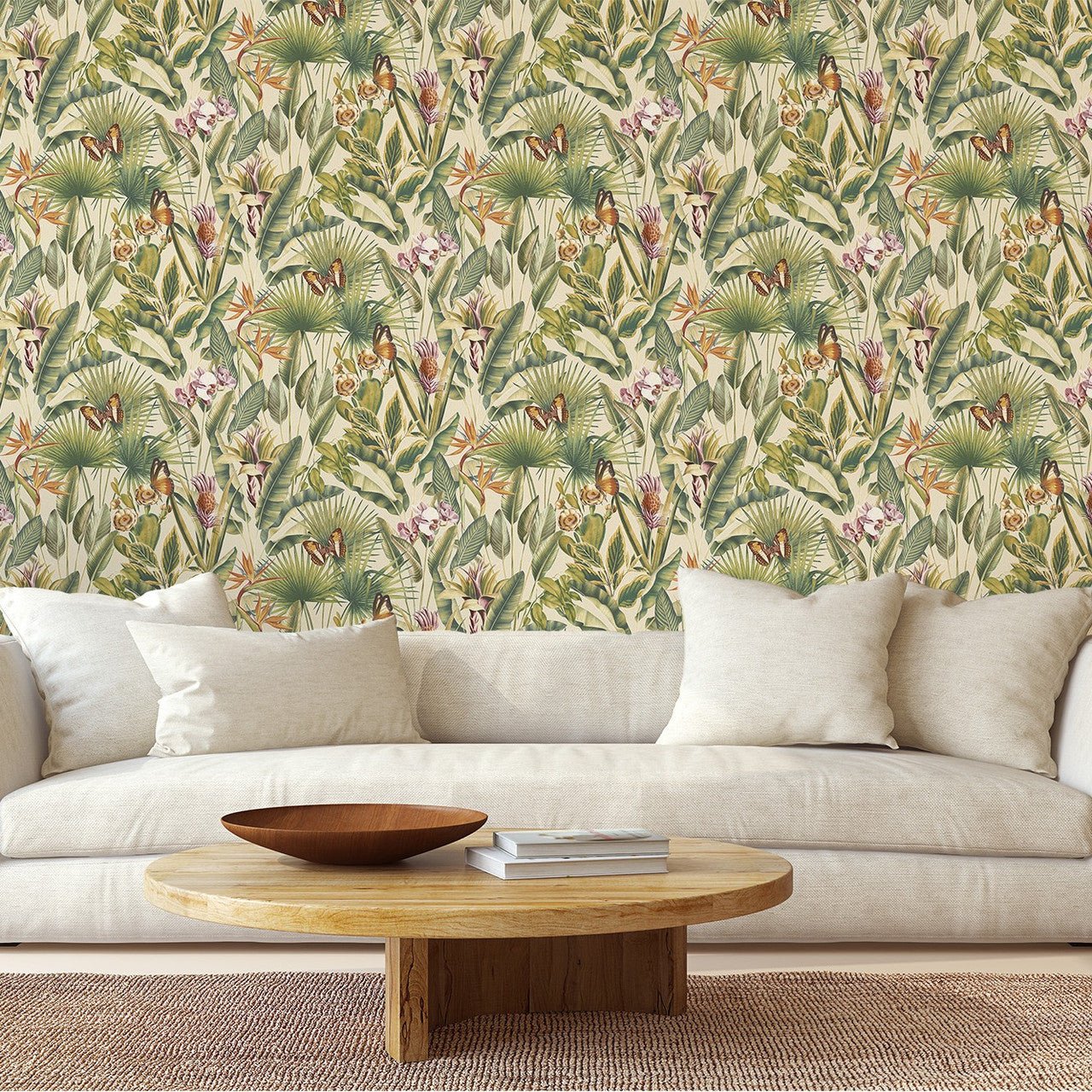 Zanzibar Vasari Wallpaper - Cream - Rasch - 400020 - Premier Wallcovering