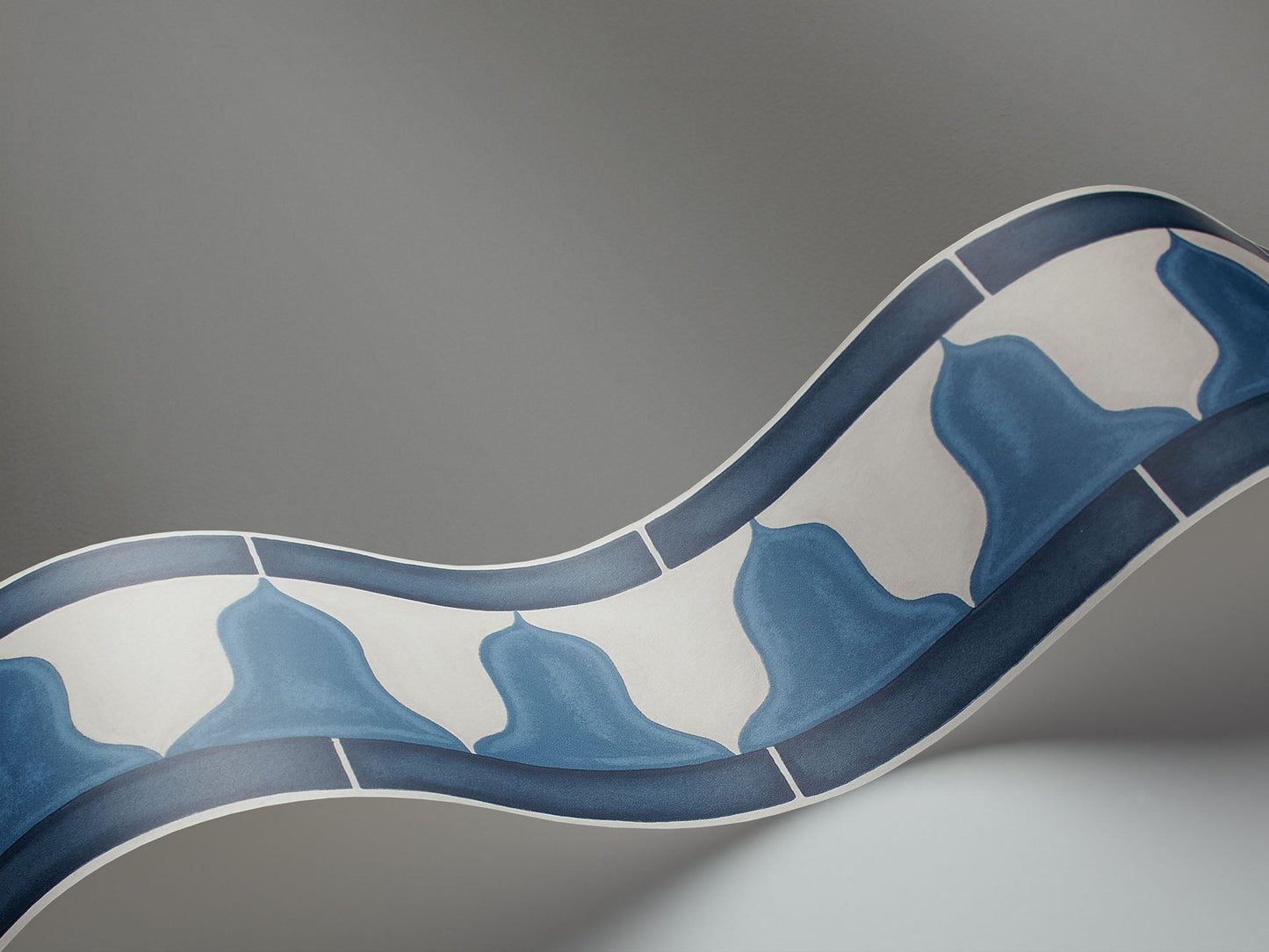 Zellige Border Wallpaper - China Blue & White - 113/12036 - Cole & Son - Premier Wallcovering