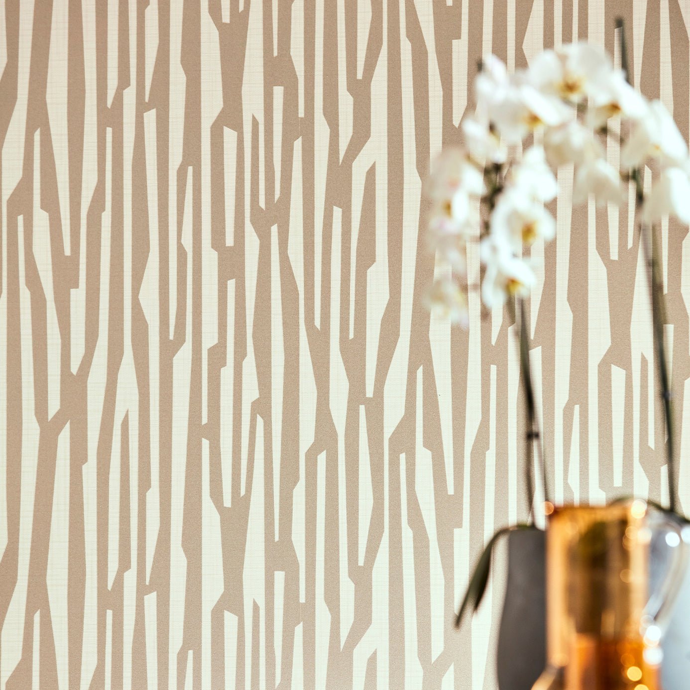 Zendo Wallpaper - Nickle - HM6W112173 - Harlequin - Premier Wallcovering