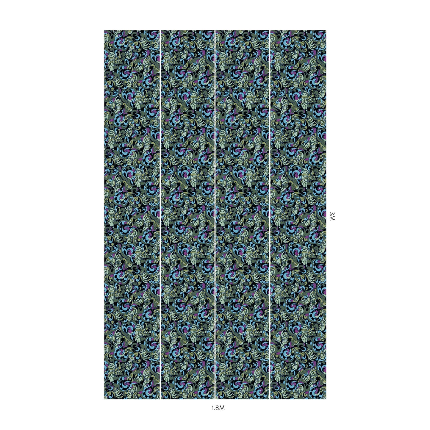Zennor Wallpaper - House of Hackney - 1 - WA - ZEN - DI - OCE - XXX - Premier Wallcovering
