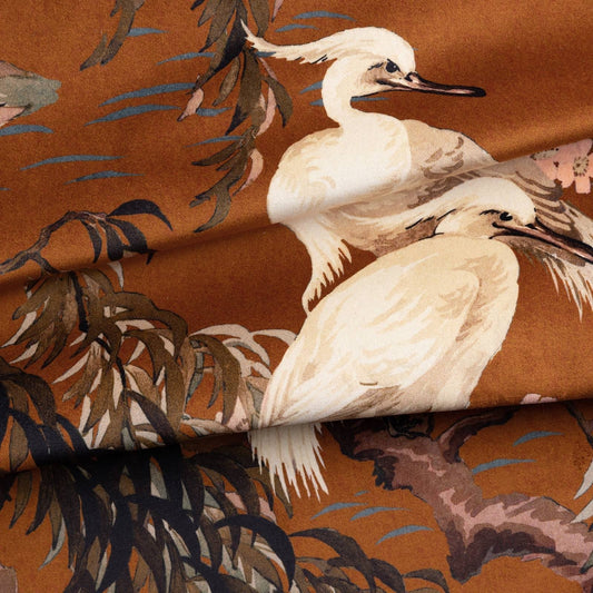 Zeus Velvet Fabric - Tobacco - House of Hackney - 1-FA-ZEU-VE-TOB-XXX-XXX - Premier Wallcovering