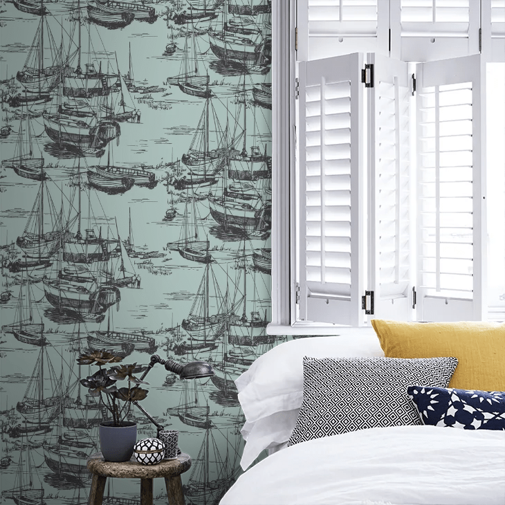 Zingara Wallpaper - Cerulean Sea - Little Greene - 0288ZICERUL - Premier Wallcovering