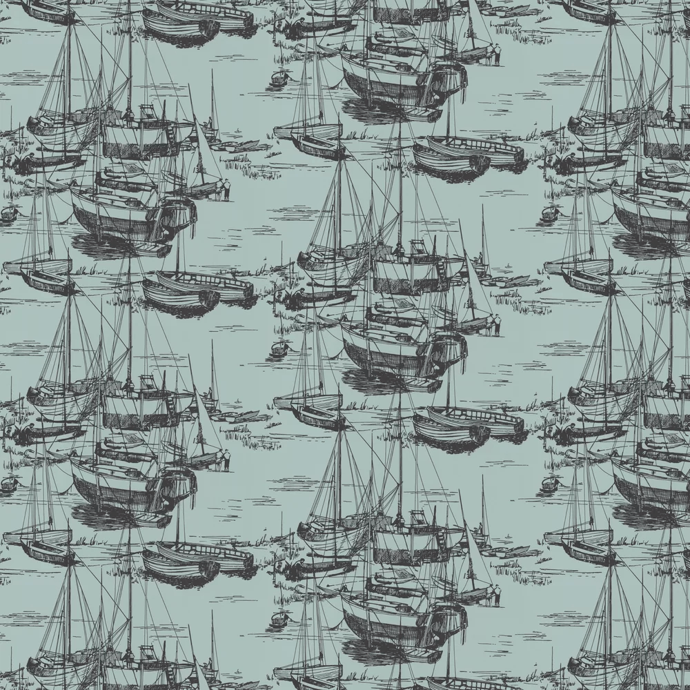 Zingara Wallpaper - Cerulean Sea - Little Greene - 0288ZICERUL - Premier Wallcovering