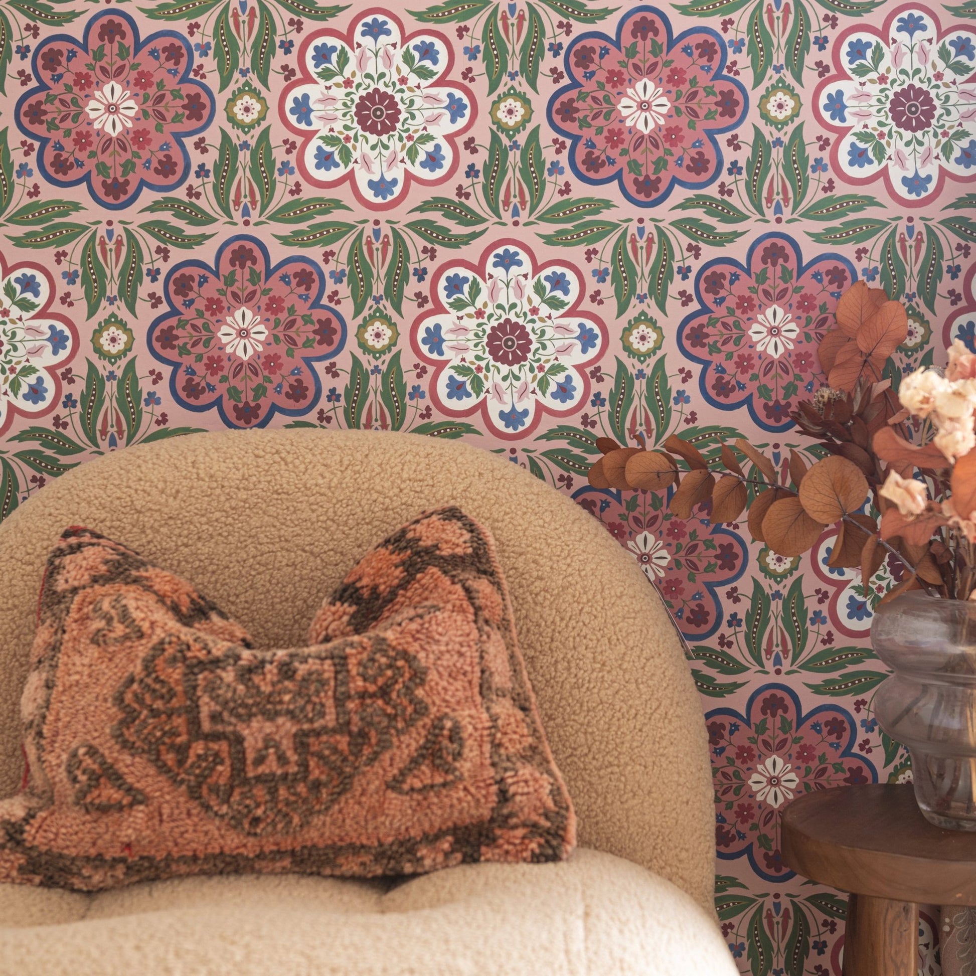 Zouak Wallpaper - Old Rose - Wear The Walls - ZOOR8076U52 - Premier Wallcovering