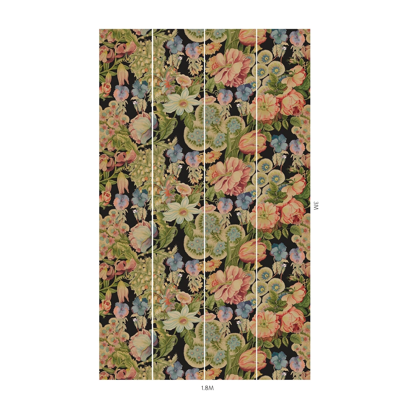 1-WA-AMM-DI-NOI-XXX - Amatoria Magna Wallpaper  - Noir - House of Hackney