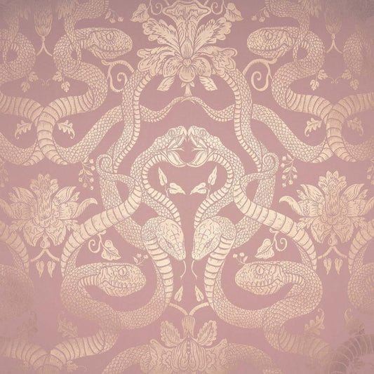 1-WA-ANC-TR-PNK-XXX-001 - Anaconda Wallpaper - Dusky-Pink - House of Hackney