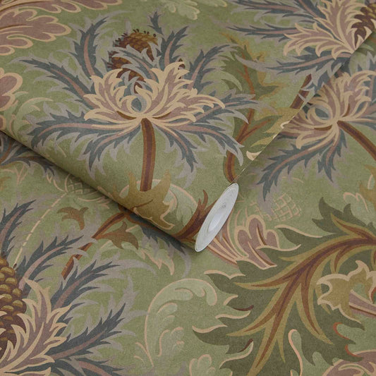 1-WA-AQF-DI-APP-XXX - Aquifolia Wallpaper - Apple - House of Hackney