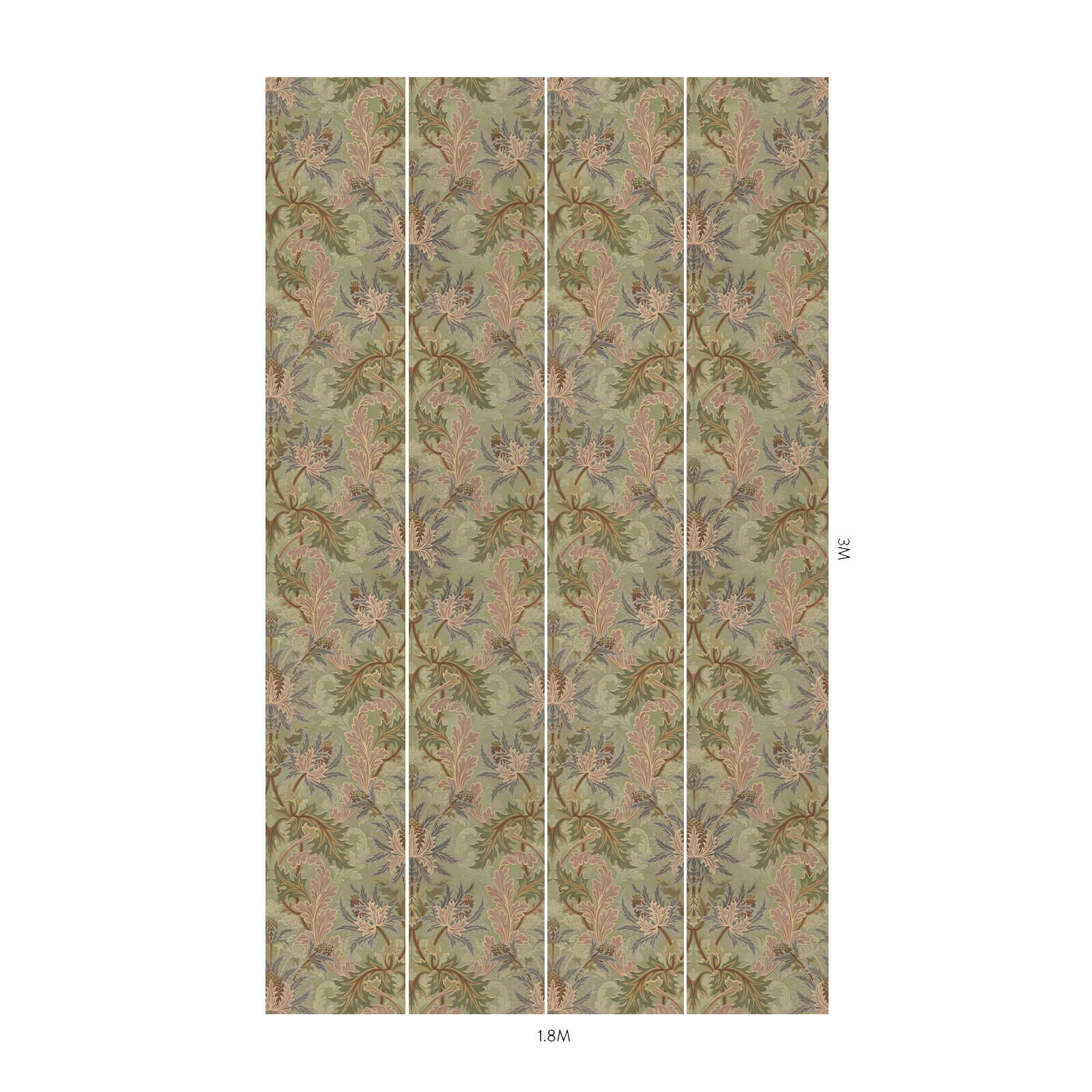 1-WA-AQF-DI-APP-XXX - Aquifolia Wallpaper - Apple - House of Hackney